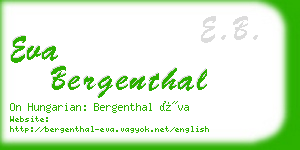 eva bergenthal business card